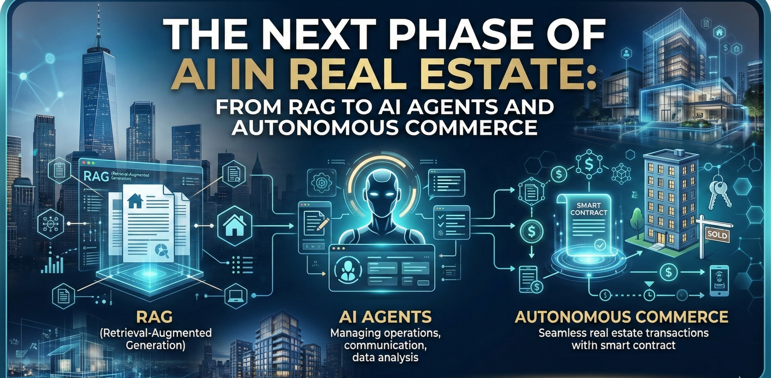 Gemini Generated Image t8rwv2t8rwv2t8rw scaled The Next Phase of AI in Real Estate: From RAG to AI Agents and Autonomous Commerce